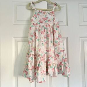 Shabby Chic Floral Spaghetti Strap Ruffle Cotton Dress Toddler 4T